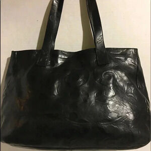 Christopher kon Black patent leather tote handbag